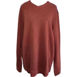 Tommy Bahama Men's Rust/ Brick V Neck Reversible Sweater Size L